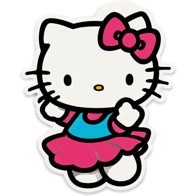 hello kitty dancing  emoji