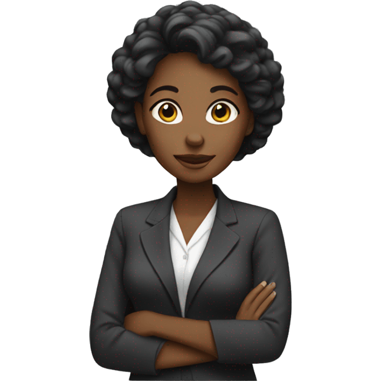 black lady at work emoji