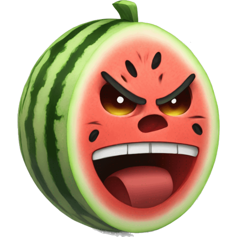 angry watermellon emoji