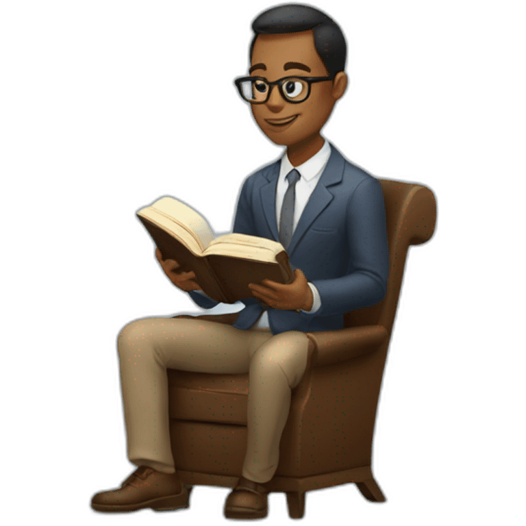 entrepreneur reading a book emoji