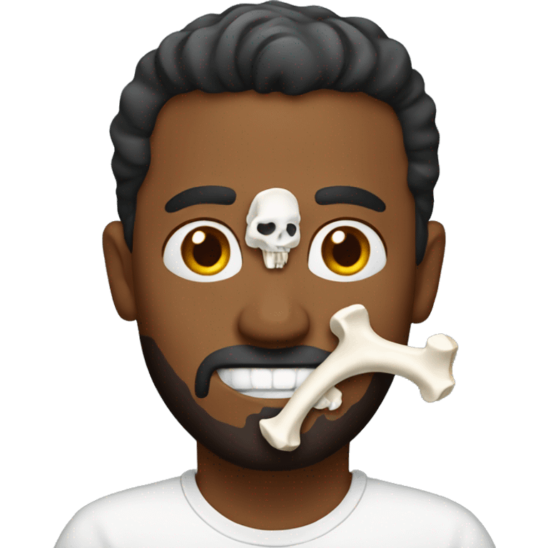 guy with a bone emoji