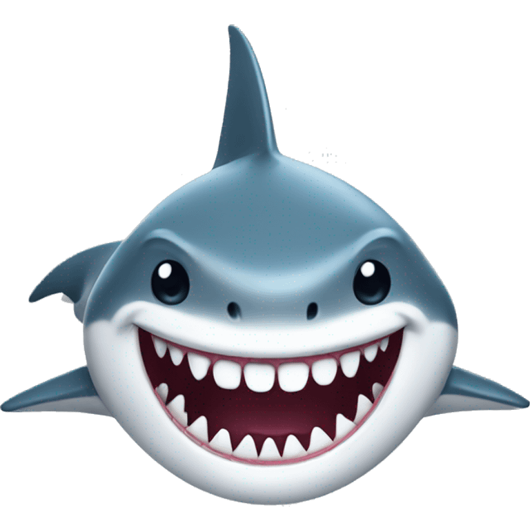 Shark smiling with teeth emoji