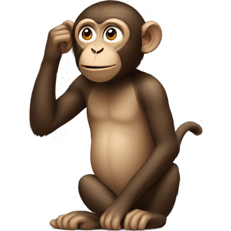 Monkey with classes on and scratching his head emoji