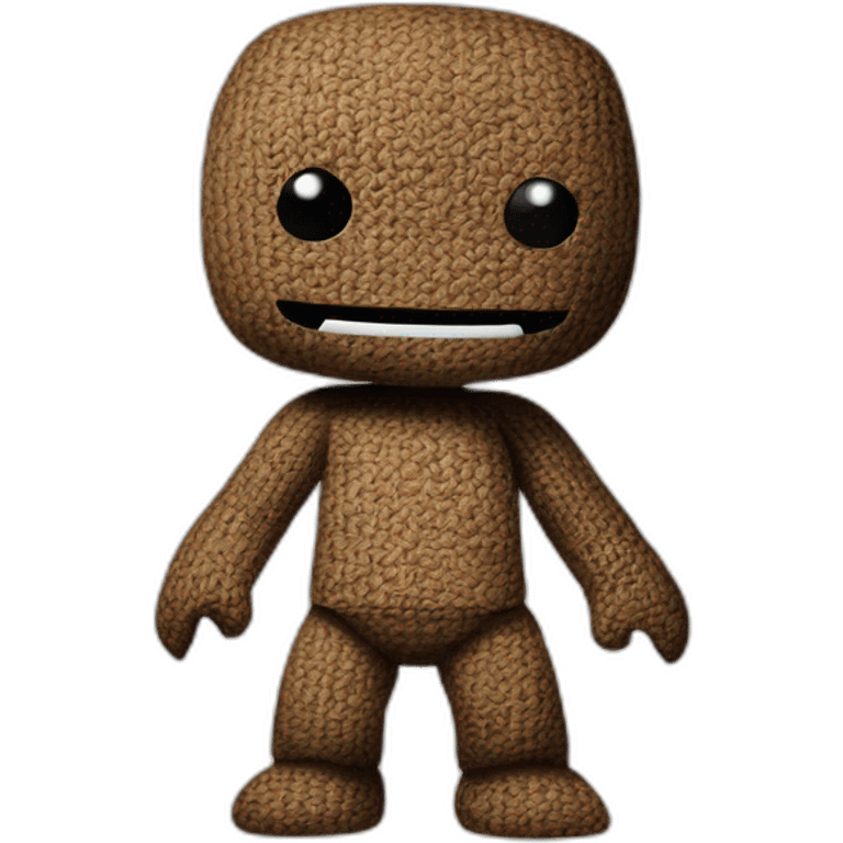 sackboy looking cross and arms folderd emoji