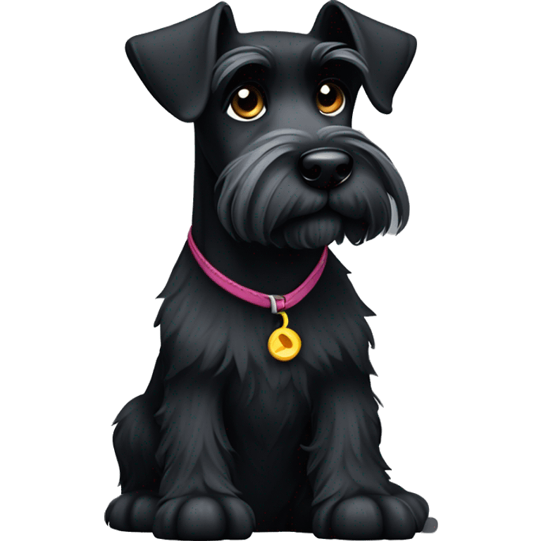 young black  Schnauzer emoji