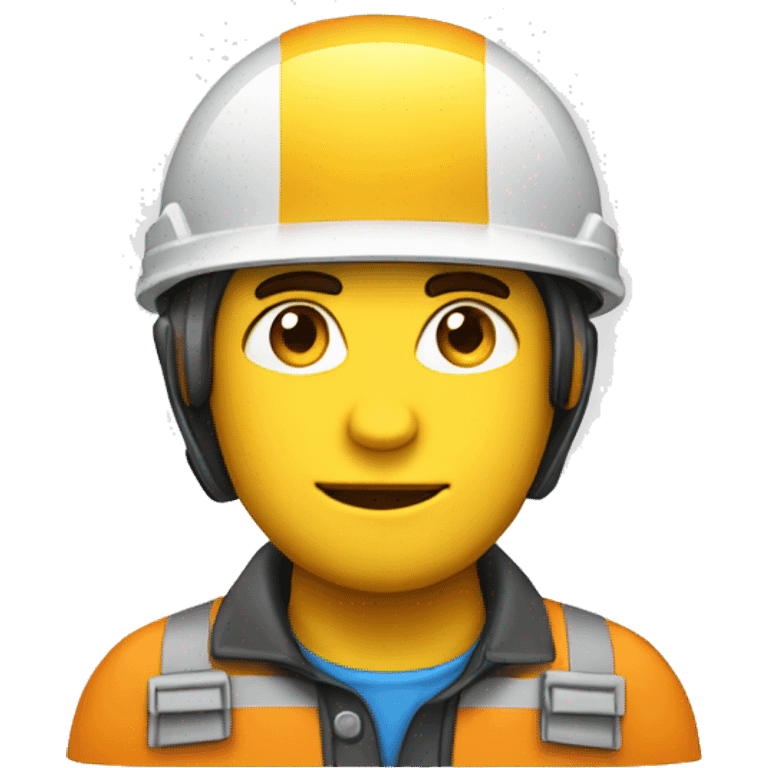 Ingeniero con casco blanco  emoji