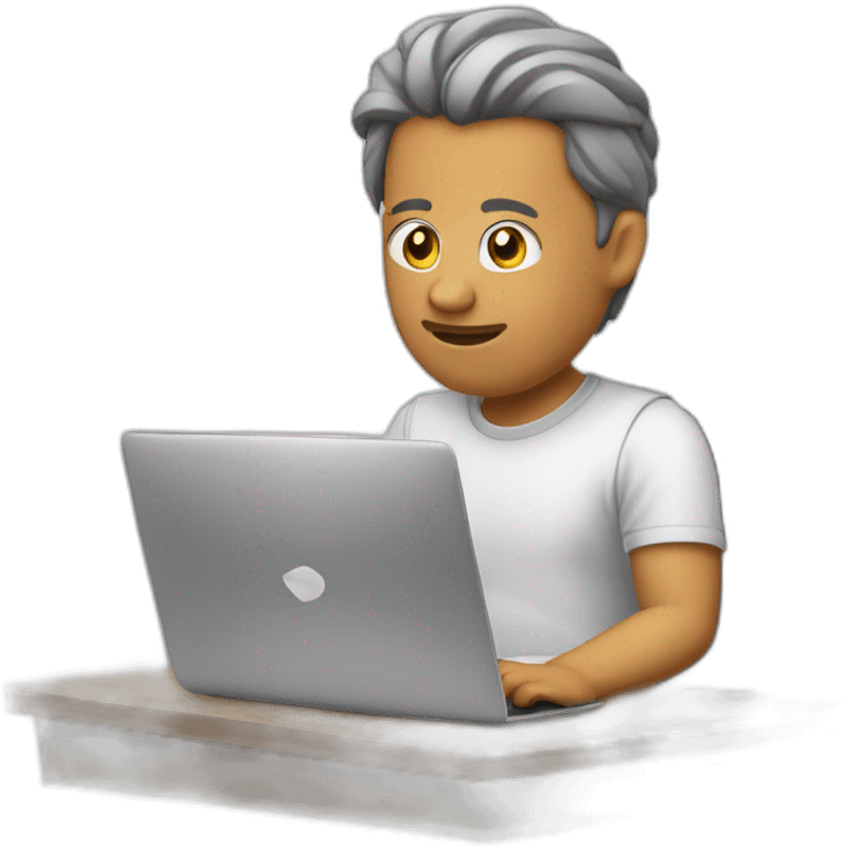 el noba jugando en la pc emoji