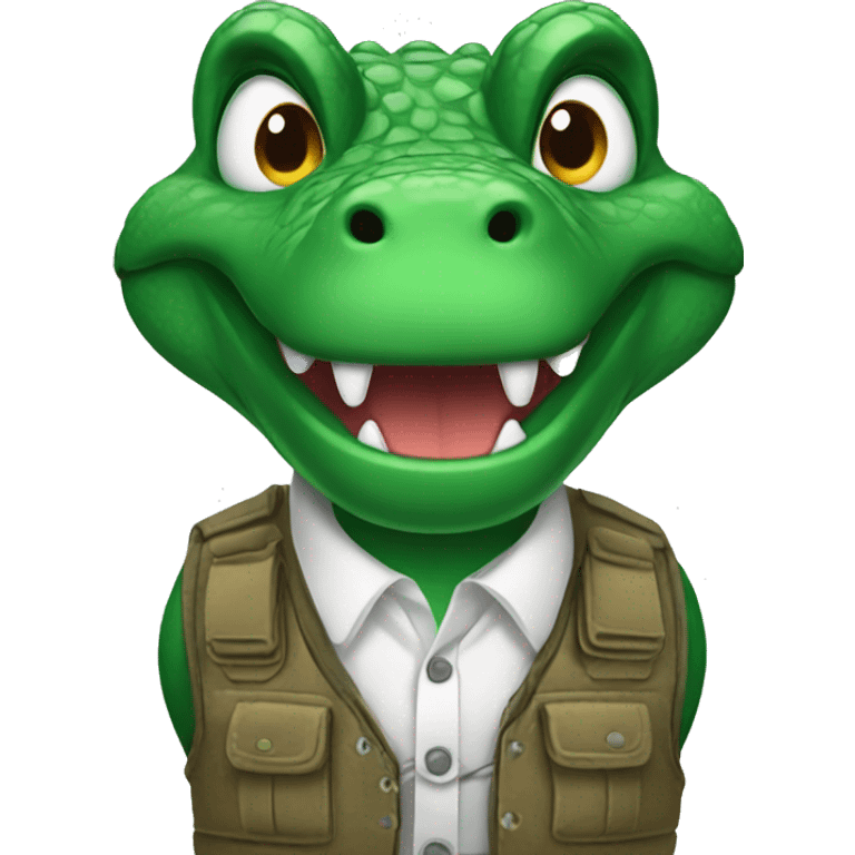 Gator with vest on emoji