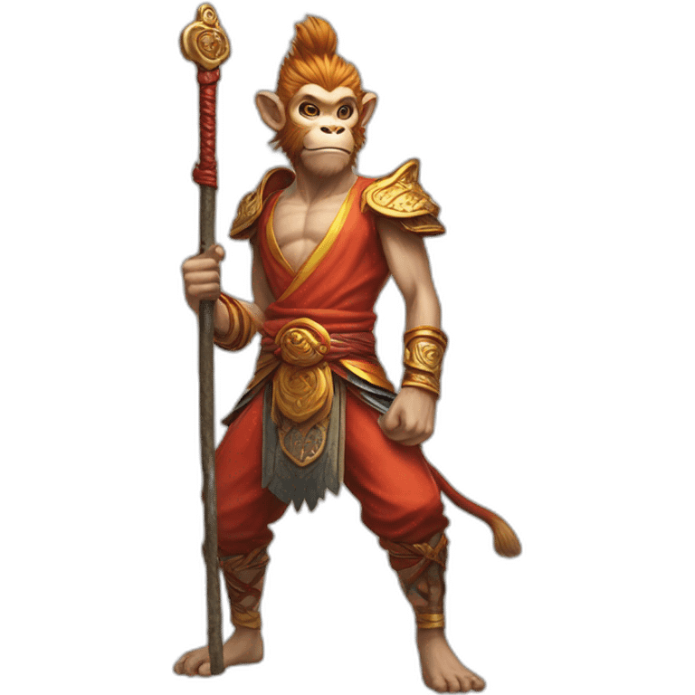 sunwukong，monkey king，full body emoji