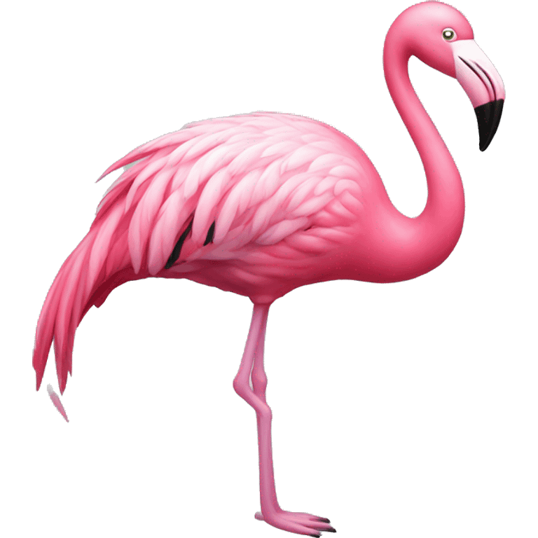 Pink Christmas flamingo emoji