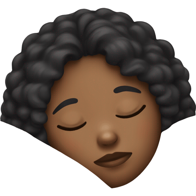 black hair girl sleeping emoji