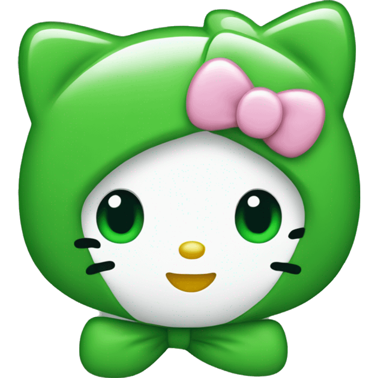 green hello kitty  emoji