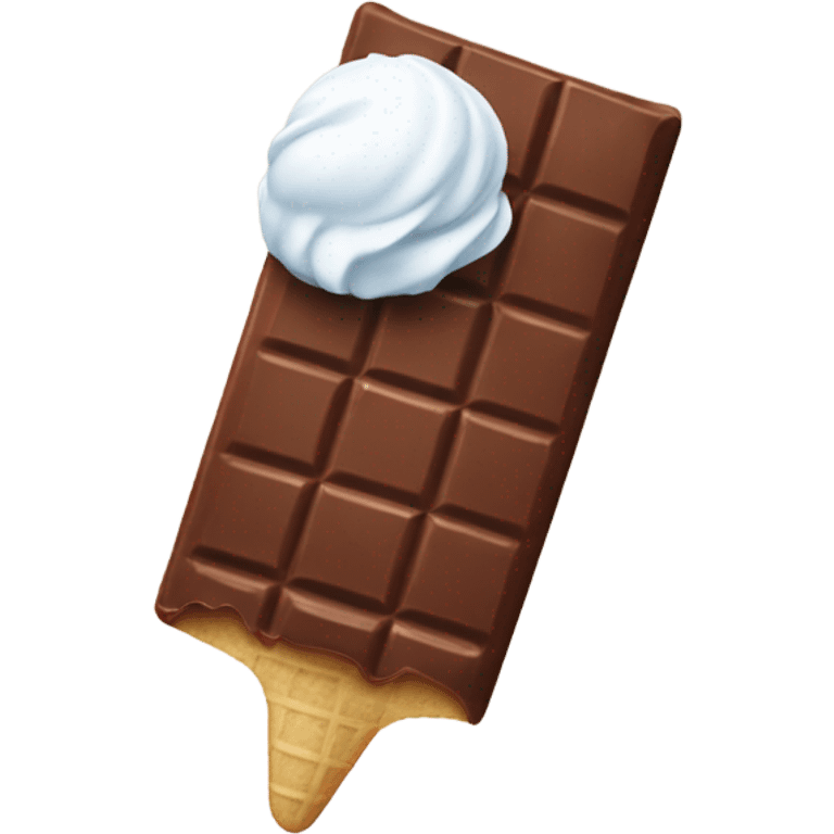 chocolate bar with a ice cream emoji