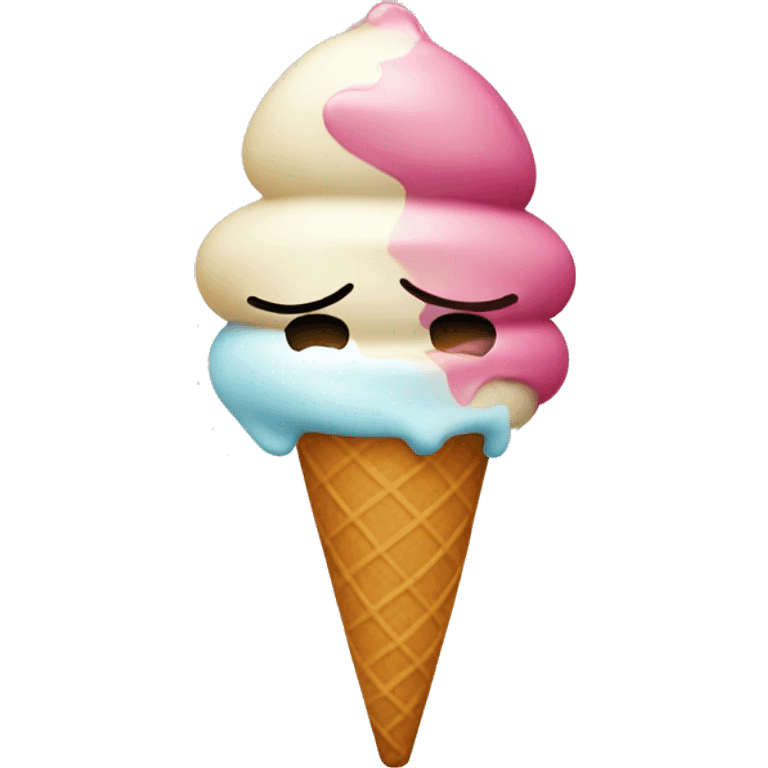 Licking ice cream emoji