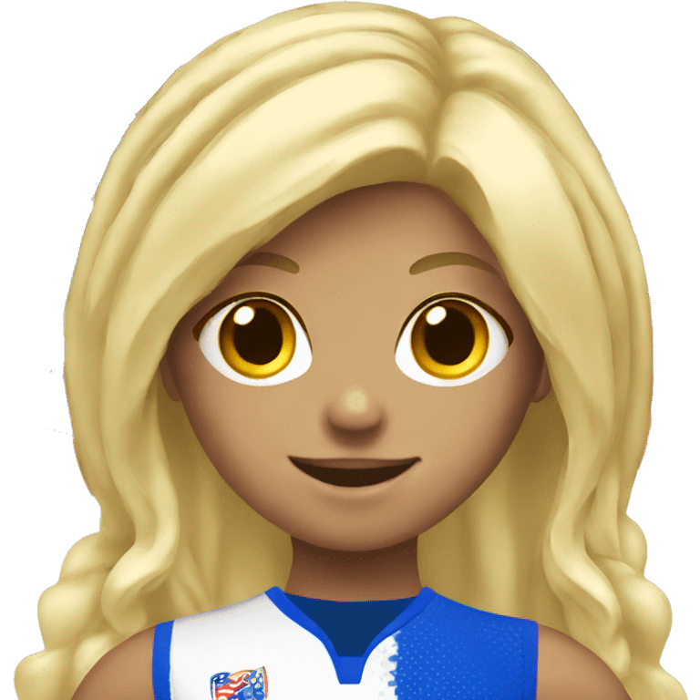 summer olympics football blonde girl football emoji