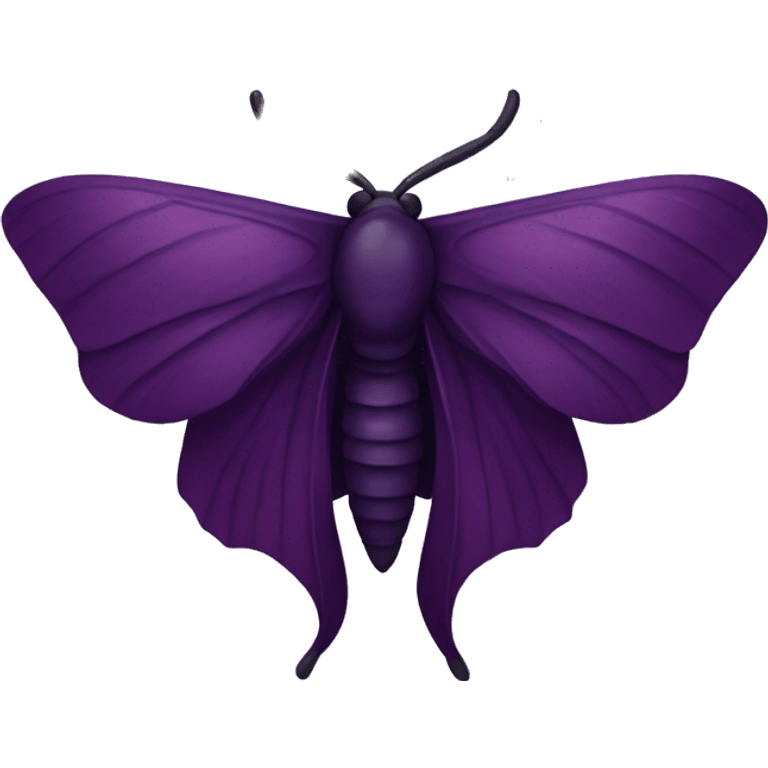 Dark plum purple moth emoji