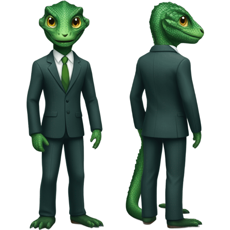 lizard man in suit emoji