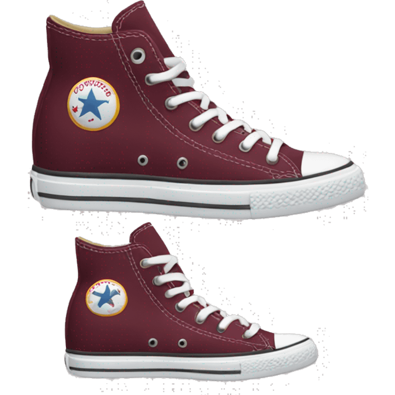 Burgundy Converse  emoji