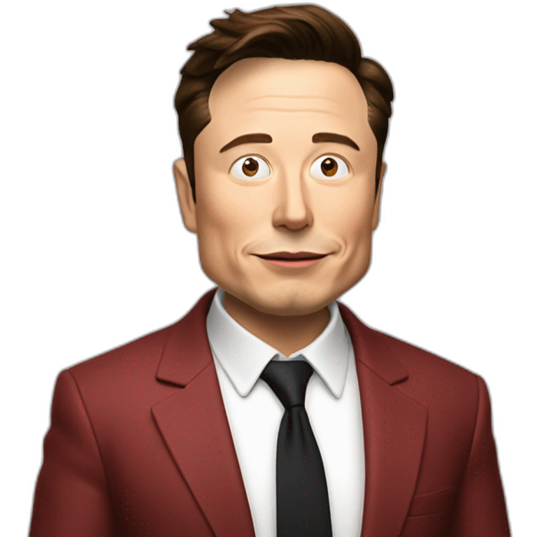 Elon musk qui pose une question  emoji