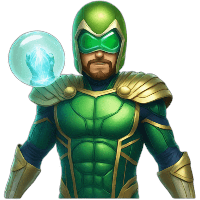 Electric bubble glass mysterio emoji