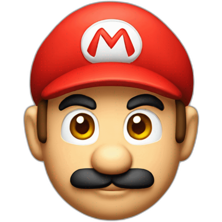 Mario with red hat emoji