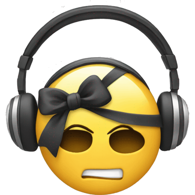 headphone with bow emoji