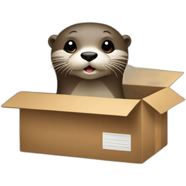 otter with shoe box emoji