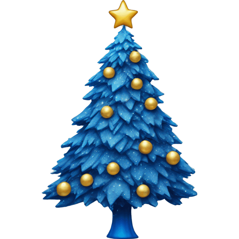 Blue Christmas tree emoji