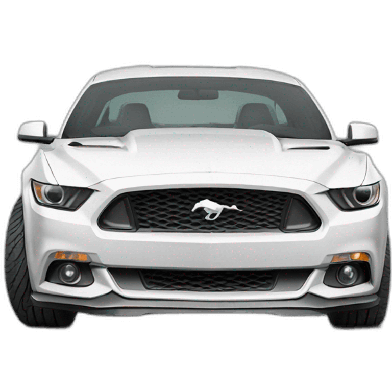 2017 White Mustang emoji