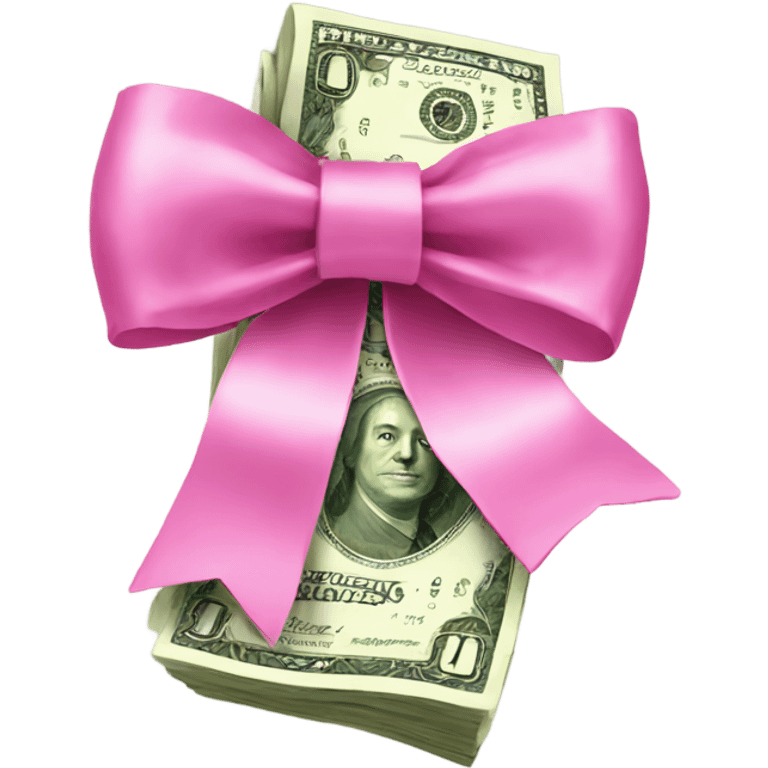 money with pink bow emoji