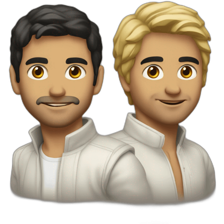 joven rubio y jabalí emoji