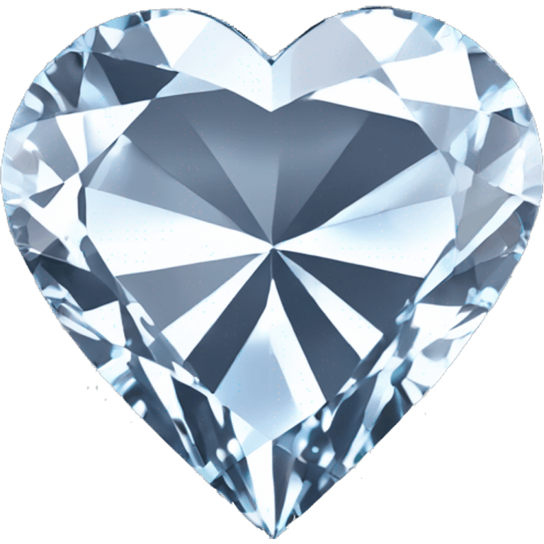 Heart shaped 56-carat crystal diamond emoji