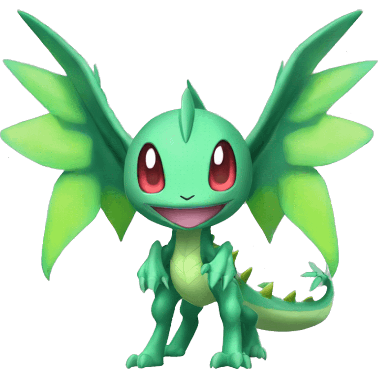 Cool Edgy Cute Chibi Legendary Shiny Fakemon-Pokémon-Genesect-Flygon With Full Body Detailed High Quality emoji