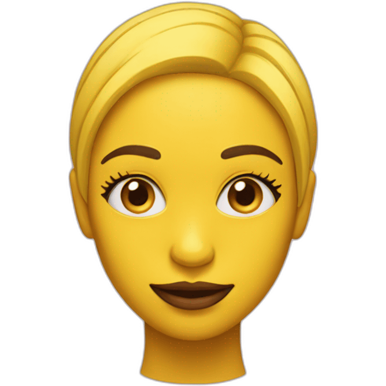 Woman with yellow skin holding two yellow balls emoji