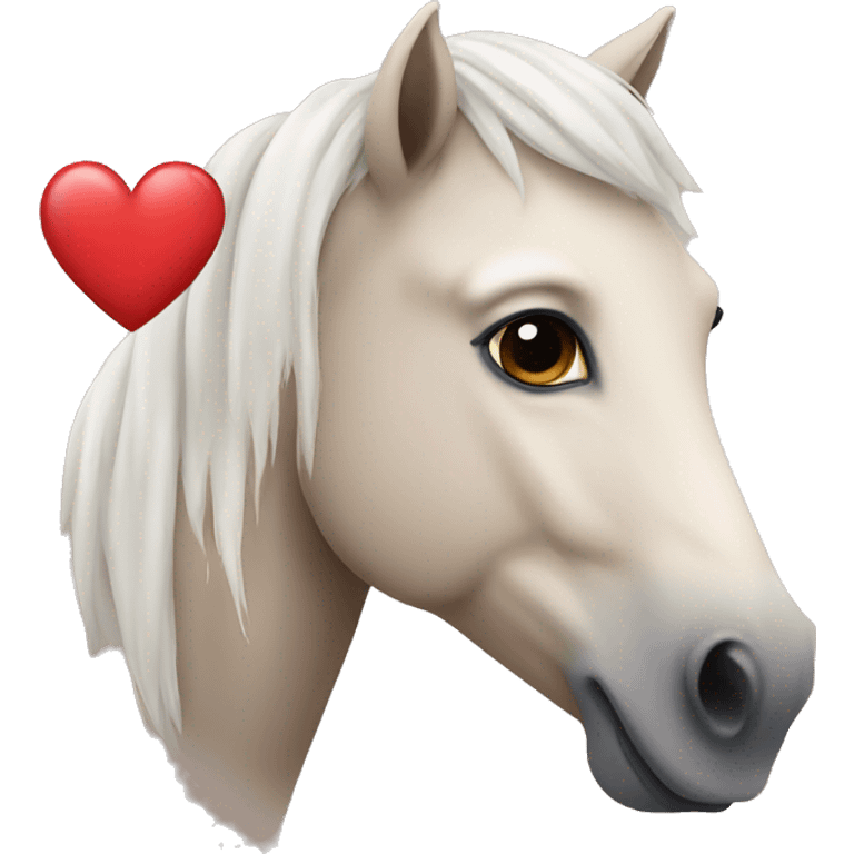 horse with a heart emoji