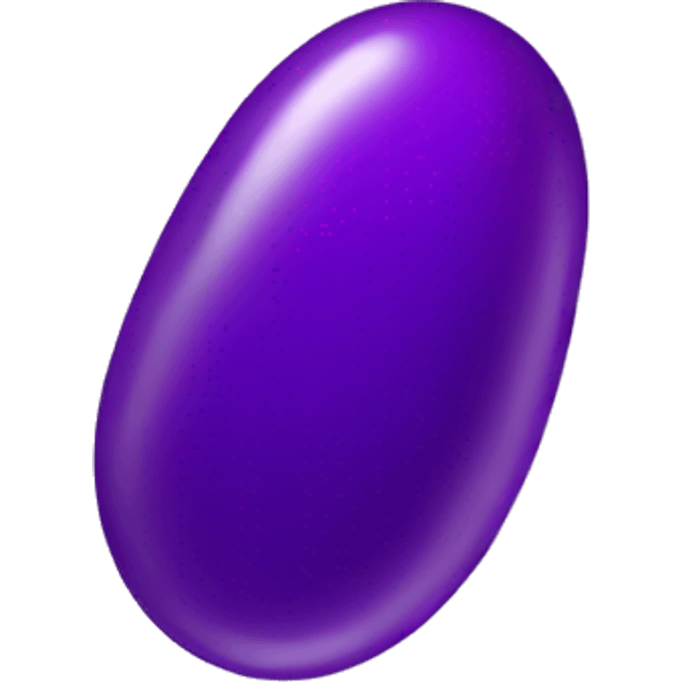 Purple jelly bean emoji