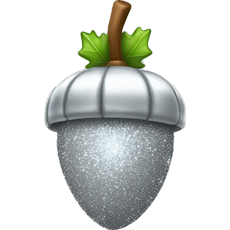 sparkling silver acorn emoji