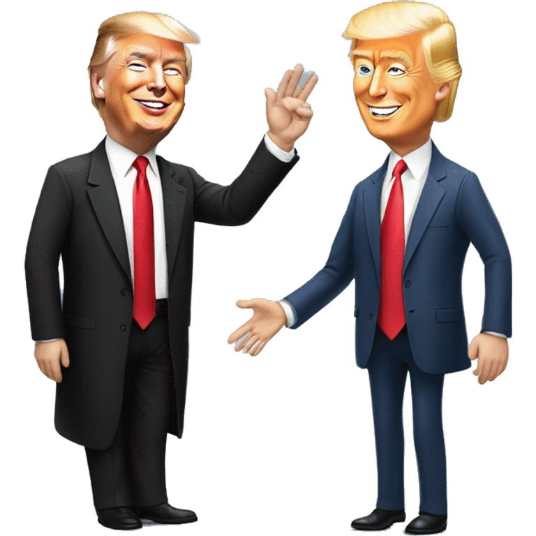 Elon musk and trump high fiving emoji