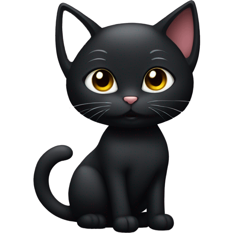 Sassy sexy black cat  emoji