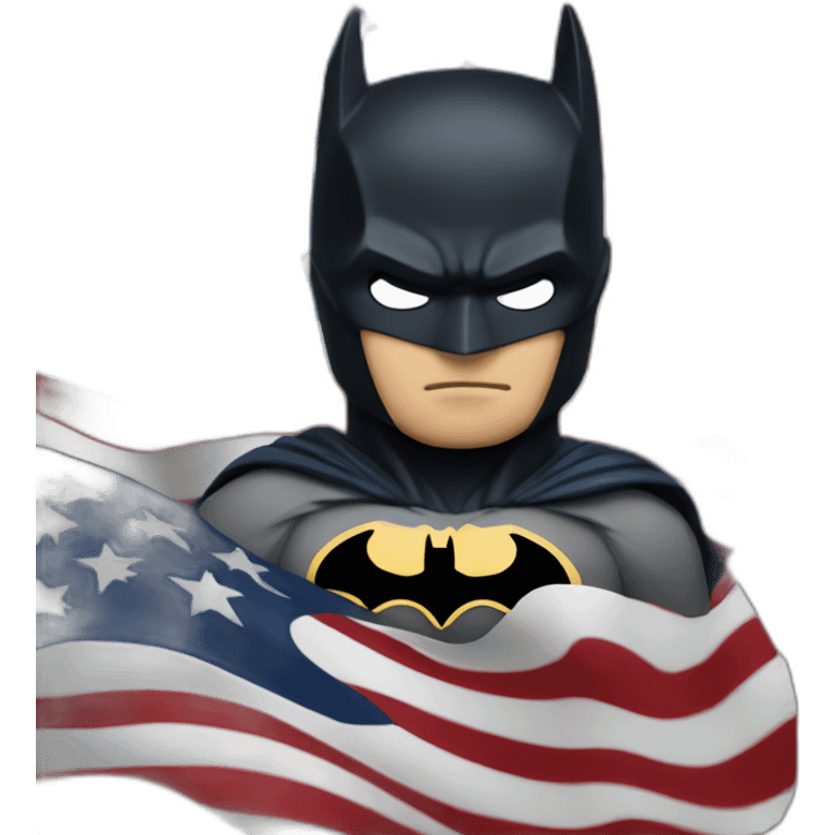 Batman with America flag emoji