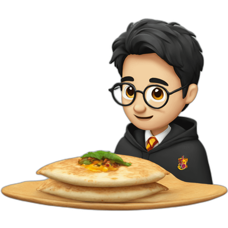 Harry Potter eating dosa emoji