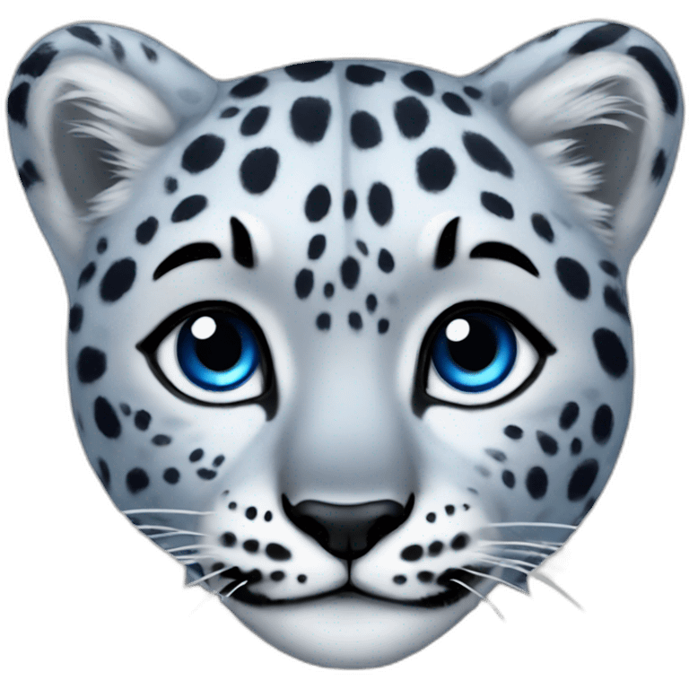 Snow-leopard-female-blue-skin emoji