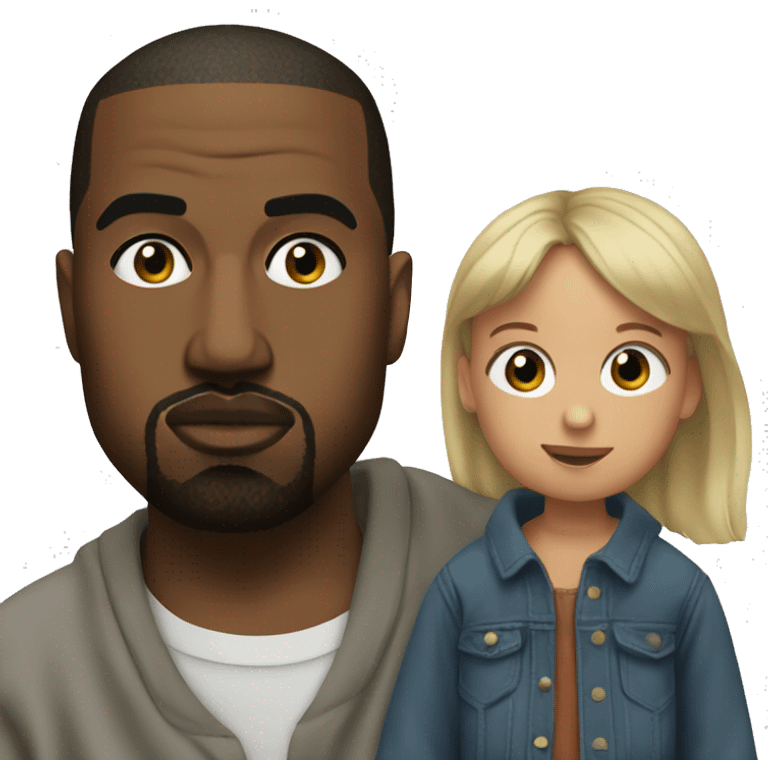 Kanye west with kid emoji