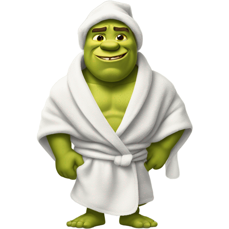 Shrek in a towel emoji