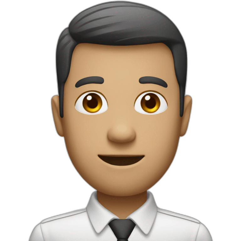 Consultant in black and white only emoji