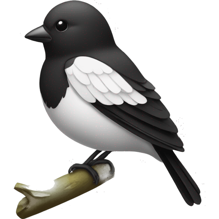 oiseaux noir et blanc  emoji