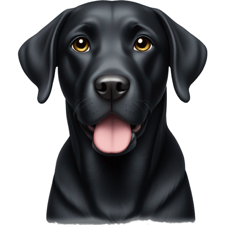 black labrador with white chest emoji