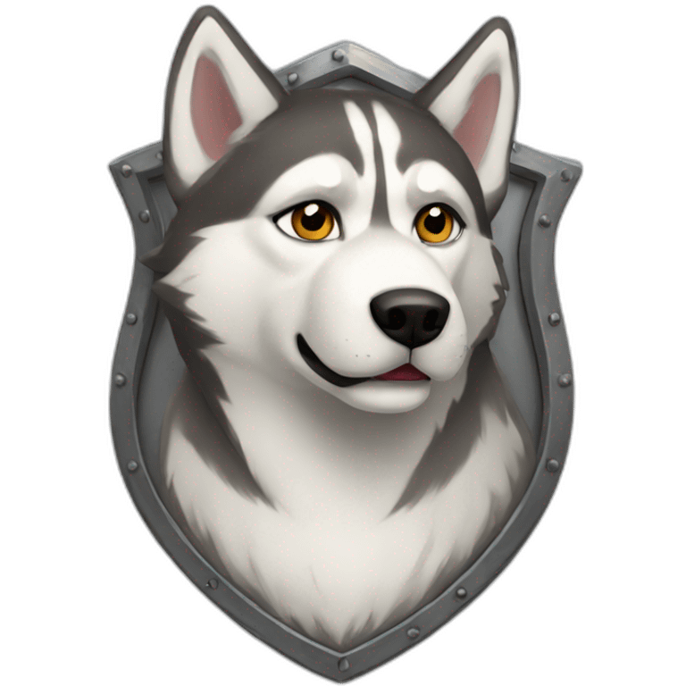 husky shield emoji