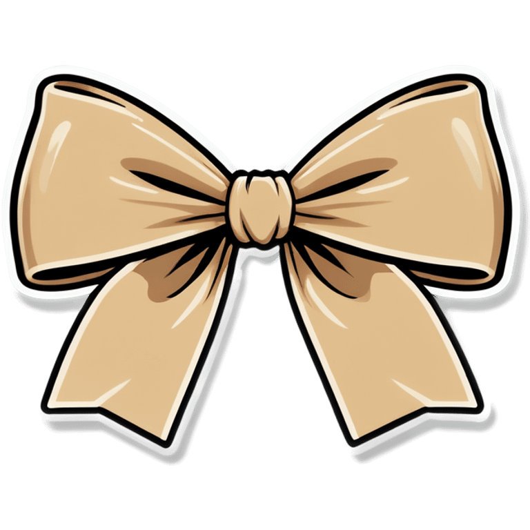 Beige bow emoji