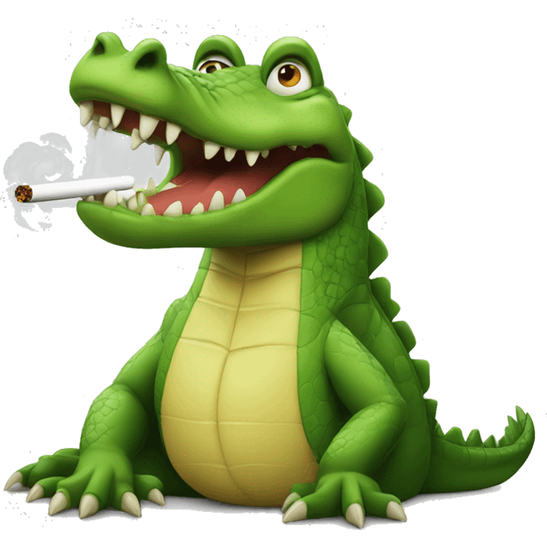 Crocodile is smoking  emoji